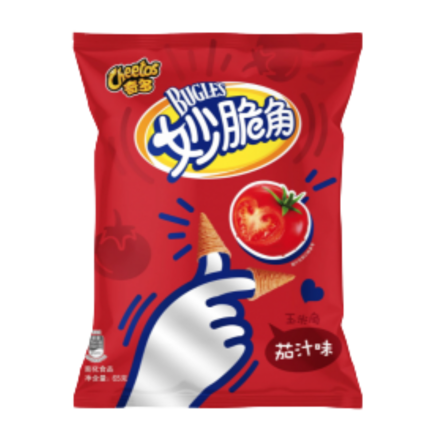 Cheetos strong tomato flavor