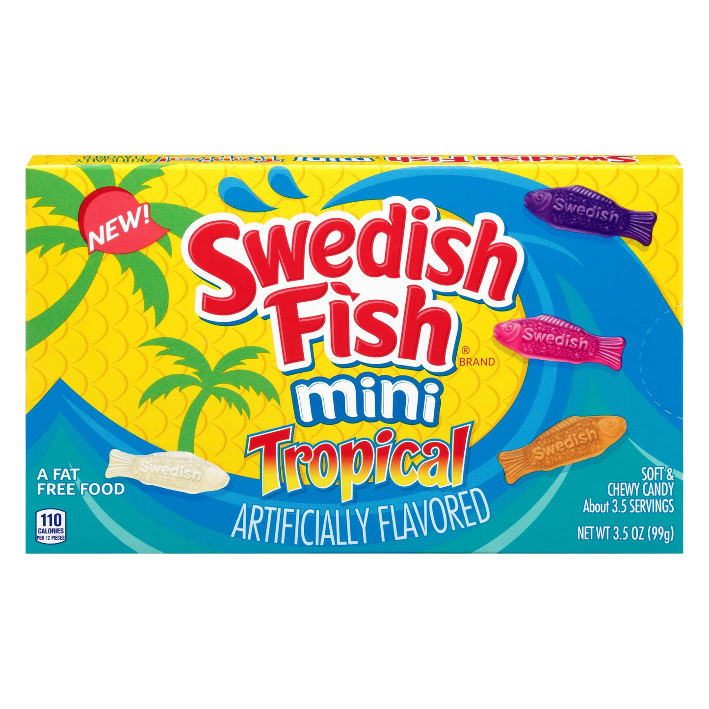 SWEDISH FISH MINI TROPICAL 3.5OZ BOX