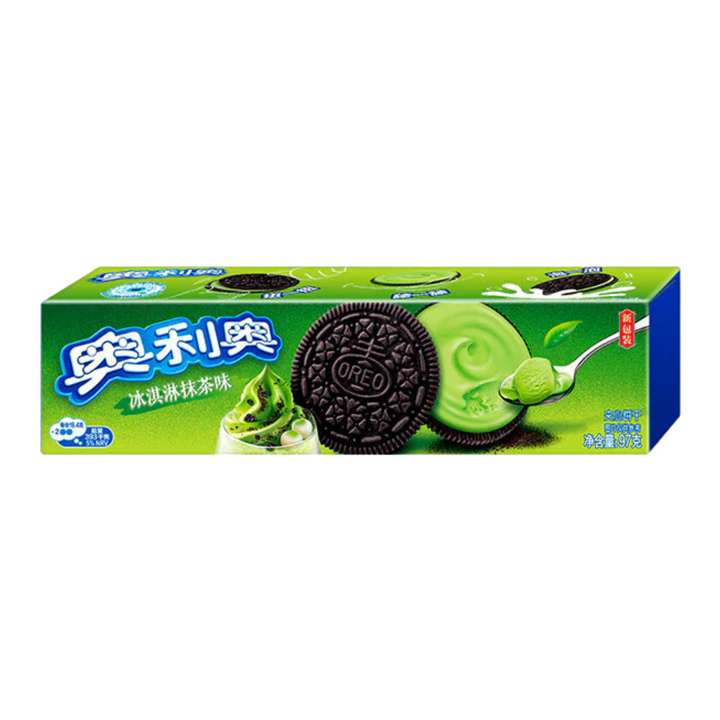 Oreo Ice Cream filled with matcha flavor