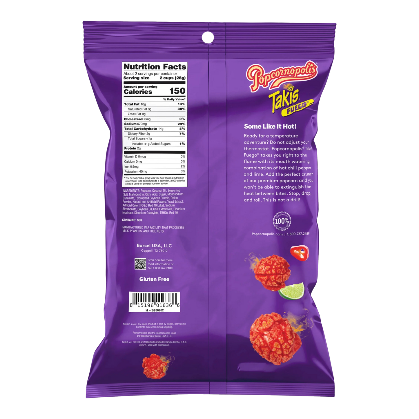 Popcornopolis Takis Fuego 2oz