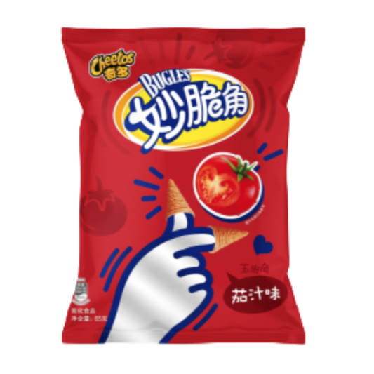 Cheetos strong tomato flavor