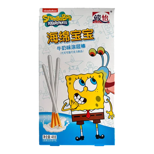 Junyi SPONGEBOB COATED STICK MILK FLAVOR