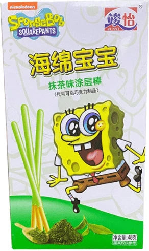 Junyi SPONGEBOB COATED STICK MATCHA FLAVOR