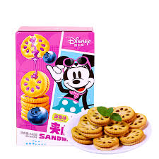 Disney Jam Flavor Sandwich Cookies (Blueberry Flavor)