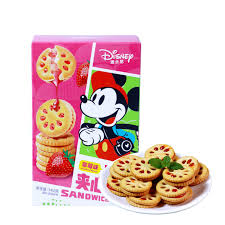 Disney Jam Flavor Sandwich Cookies (Strawberry Flavor)